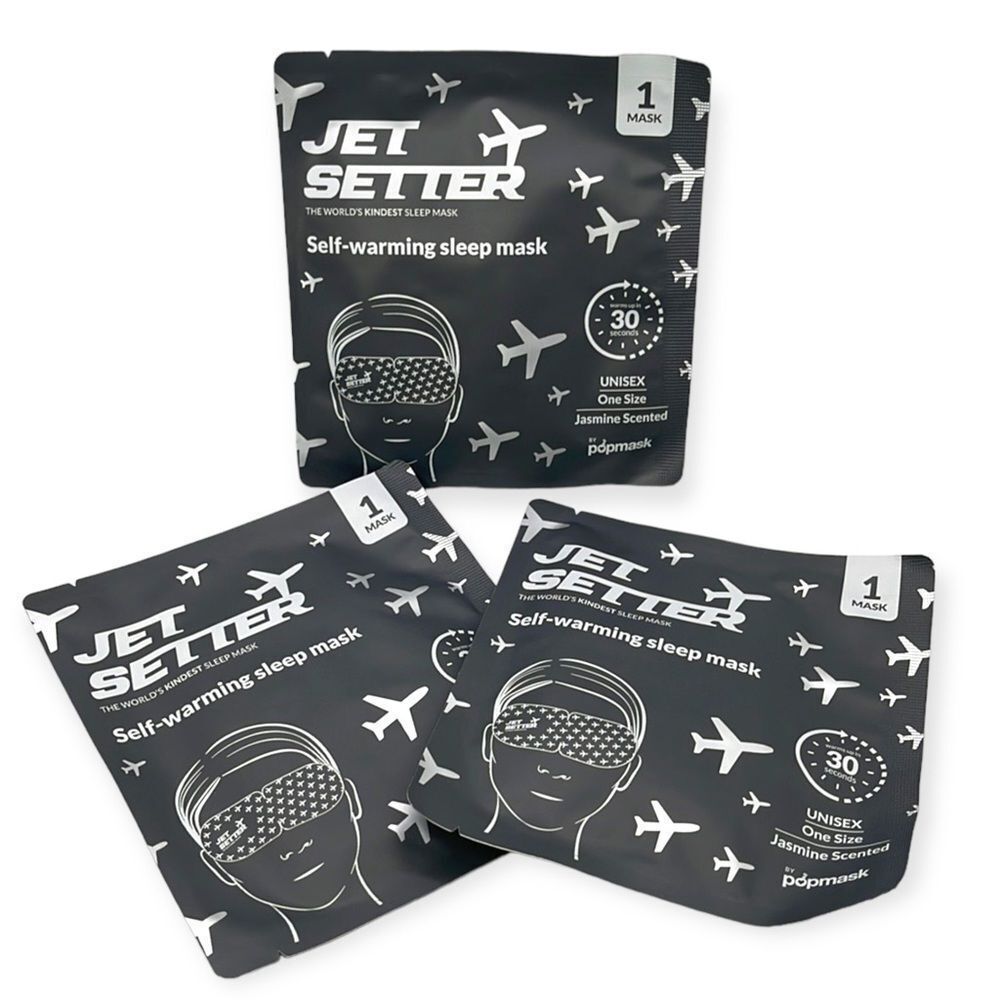 NWT (3) popmask Jet Setter Self-warming sleep masks - Jasmine Scented